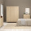 Madrid Wardrobe with 3 Doors in Jackson Hickory Oak 6