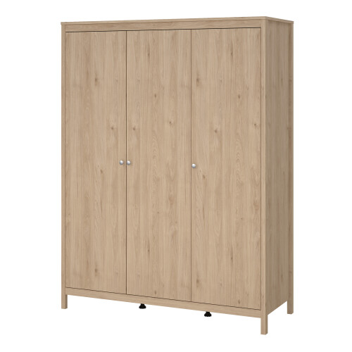 Madrid Wardrobe with 3 Doors in Jackson Hickory Oak 2