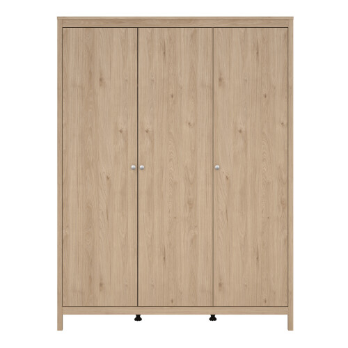 Madrid Wardrobe with 3 Doors in Jackson Hickory Oak 1