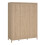 Madrid Wardrobe with 3 Doors in Jackson Hickory Oak 1