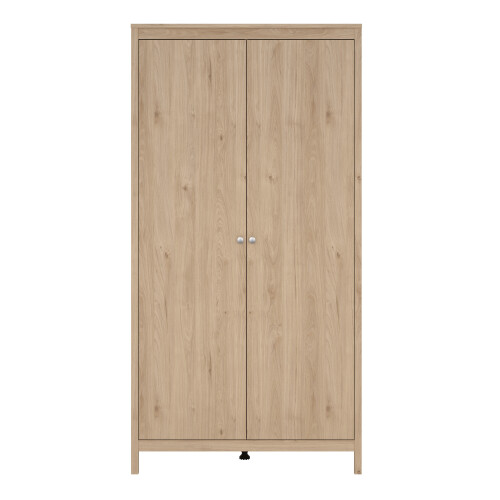 Madrid Wardrobe with 2 Doors in Jackson Hickory Oak 1