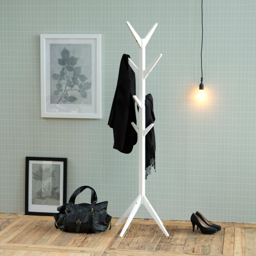 Ascot Coat Hanger in White 1