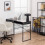 Seaford 1 Drawer Office Desk in Ash Black 5