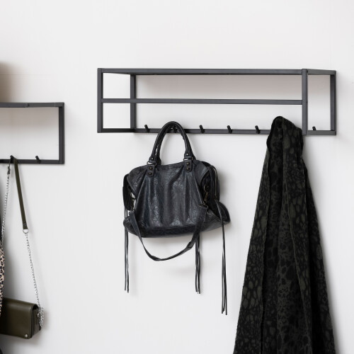 Seaford Coat Rack in Black And Oak 2