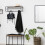Seaford Black Metal Coat Rack with Oak Top 4