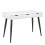 Neptun 3 Drawer Office Desk in White with Black Legs 1
