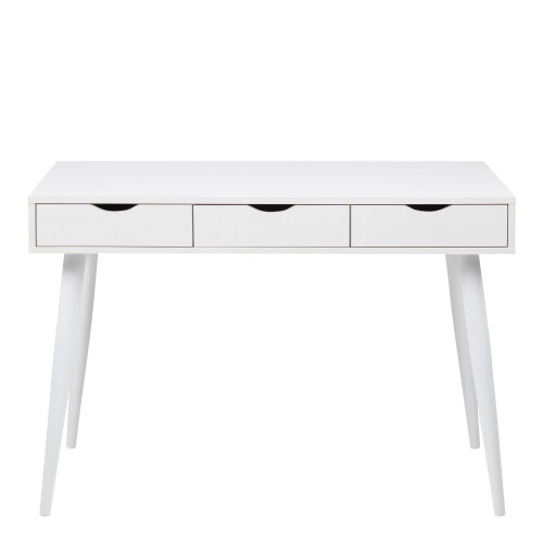 Neptun 3 Drawer Office Desk in White 1