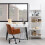 Neptun 3 Drawer Office Desk in White with Black Legs 4