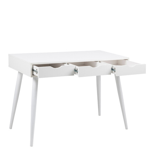 Neptun 3 Drawer Office Desk in White 2