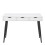 Neptun 3 Drawer Office Desk in White with Black Legs 2