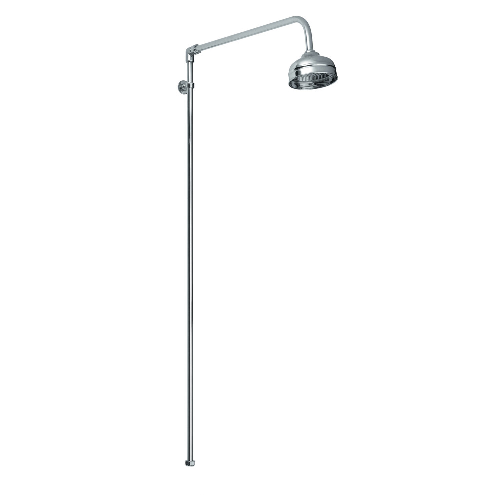 Rigid Riser Shower Kit with Swivel Spout - Chrome