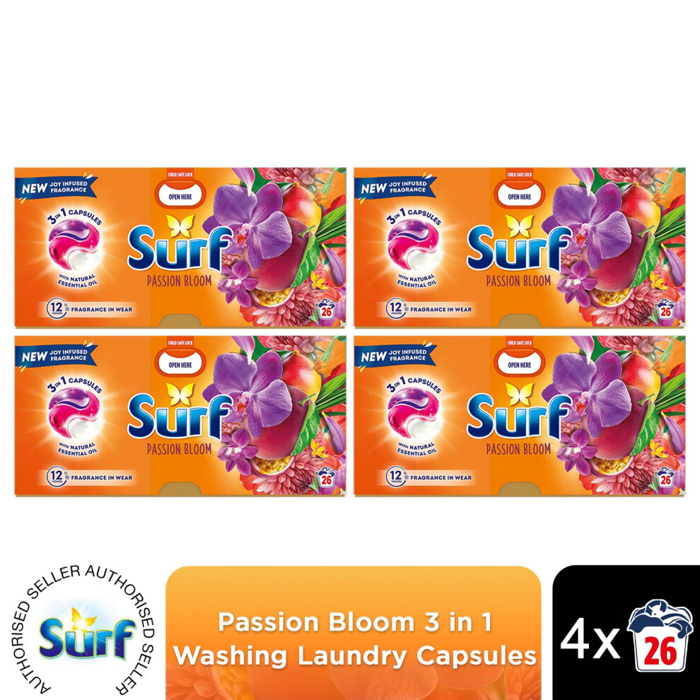 Surf (Buy 4) 3In1 Laundry Detergent Passion Bloom 2 Or 4Pk