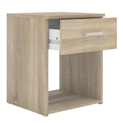 Space 3 Piece Bundle, Bedside, Chest and 2 Door 1 Drawer Wardrobe in Oak 2