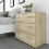 Space 3 Piece Bundle, Bedside, Chest and 2 Door 1 Drawer Wardrobe in Oak 8