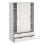 Line Wardrobe with 2 Sliding Doors and 4 Drawers, White 6