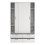 Line Wardrobe with 2 Sliding Doors and 4 Drawers, White 7