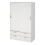 Line Wardrobe with 2 Sliding Doors and 4 Drawers, White 3