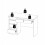 Function Plus Desk (3+1) handle free Drawer in White 10
