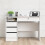 Function Plus Desk (3+1) handle free Drawer in White 4