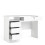 Function Plus Desk (3+1) handle free Drawer in White 3