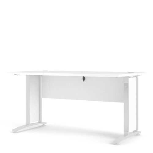 Prima Desk 150 cm in White with White legs 1