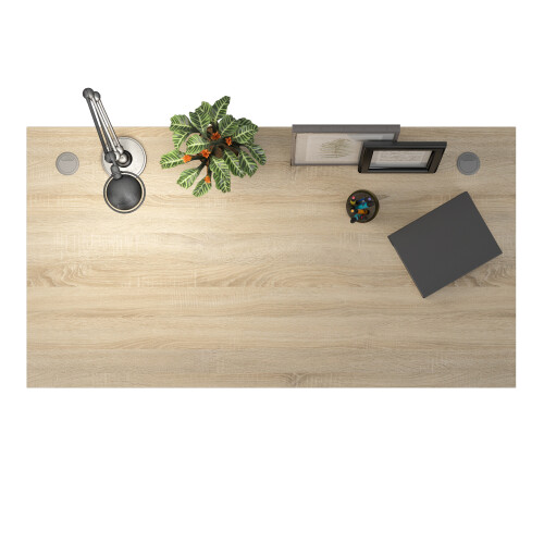 Prima Desk 150 cm in Oak with White legs 2