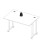Prima Desk 120 cm in White with White legs 9