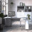 Prima Desk 120 cm in White with White legs 5