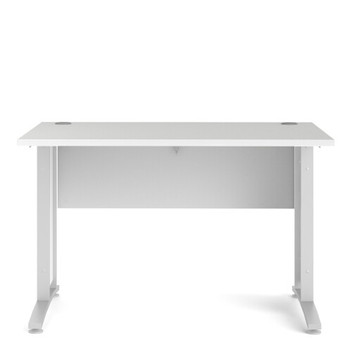 Prima Desk 120 cm in White with White legs 1
