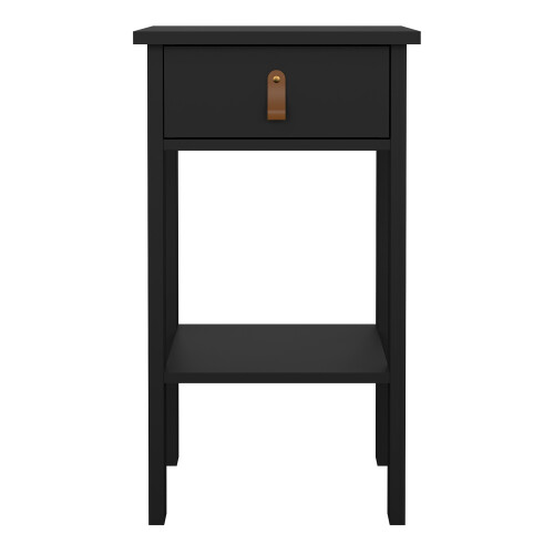 Barcelona Bedside Table with 1 Drawer in Matt Black 1