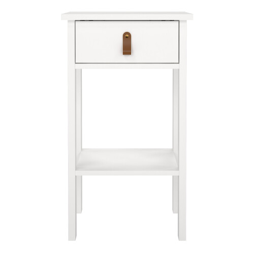 Barcelona Bedside Table with 1 Drawer in White 1