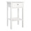 Madrid Bedside Table with 1 Drawer in White 1