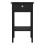 Madrid Bedside Table with 1 Drawer in Matt Black 2