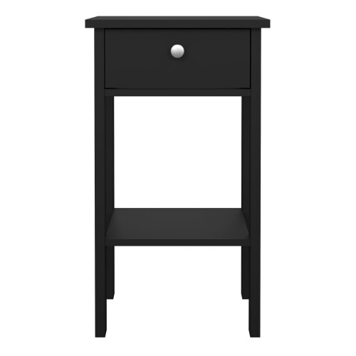 Madrid Bedside Table with 1 Drawer in Matt Black 1
