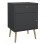 Cumbria Nightstand 1 Door + 1 Drawer Dark Grey 1