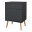 Cumbria Nightstand 1 Door + 1 Drawer Dark Grey 3