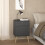 Cumbria Nightstand 1 Door + 1 Drawer Dark Grey 7