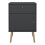 Cumbria Nightstand 1 Door + 1 Drawer Dark Grey 2