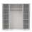 Brande Wardrobe with 4 Frame Doors in White 5