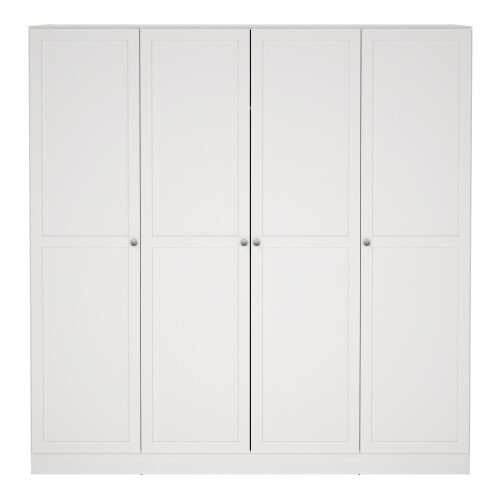 Brande Wardrobe with 4 Frame Doors in White 1