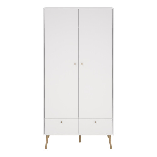 Cumbria Wardrobe with 2 Doors + 2 Drawers White 1
