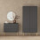 Cumbria Wardrobe with 2 Doors + 2 Drawers Dark Grey 8