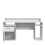 Tezaur Gaming Desk with Blue LED in White 4