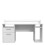 Tezaur Gaming Desk with Blue LED in White 2