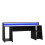 Tezaur Gaming Desk with Blue LED in Matt Black 1