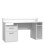 Tezaur Gaming Desk with Blue LED in White 1