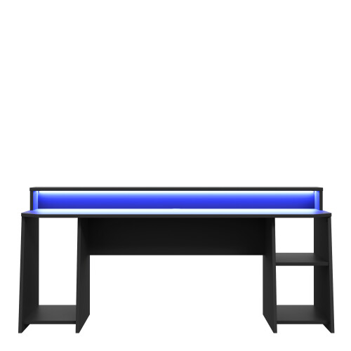 Tezaur Gaming Desk with Blue LED in Matt Black 1