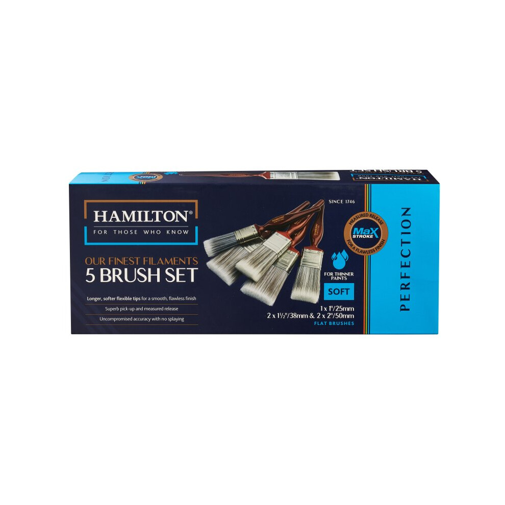 Hamilton Perfection MaxStroke Paint Brush Set 5 Piece Soft