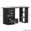 Home Discount (Black) Mason 3 Drawer Shelf Computer Desk PC Office Study 6