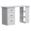 Home Discount (White) Mason 3 Drawer Shelf Computer Desk PC Office Study 7